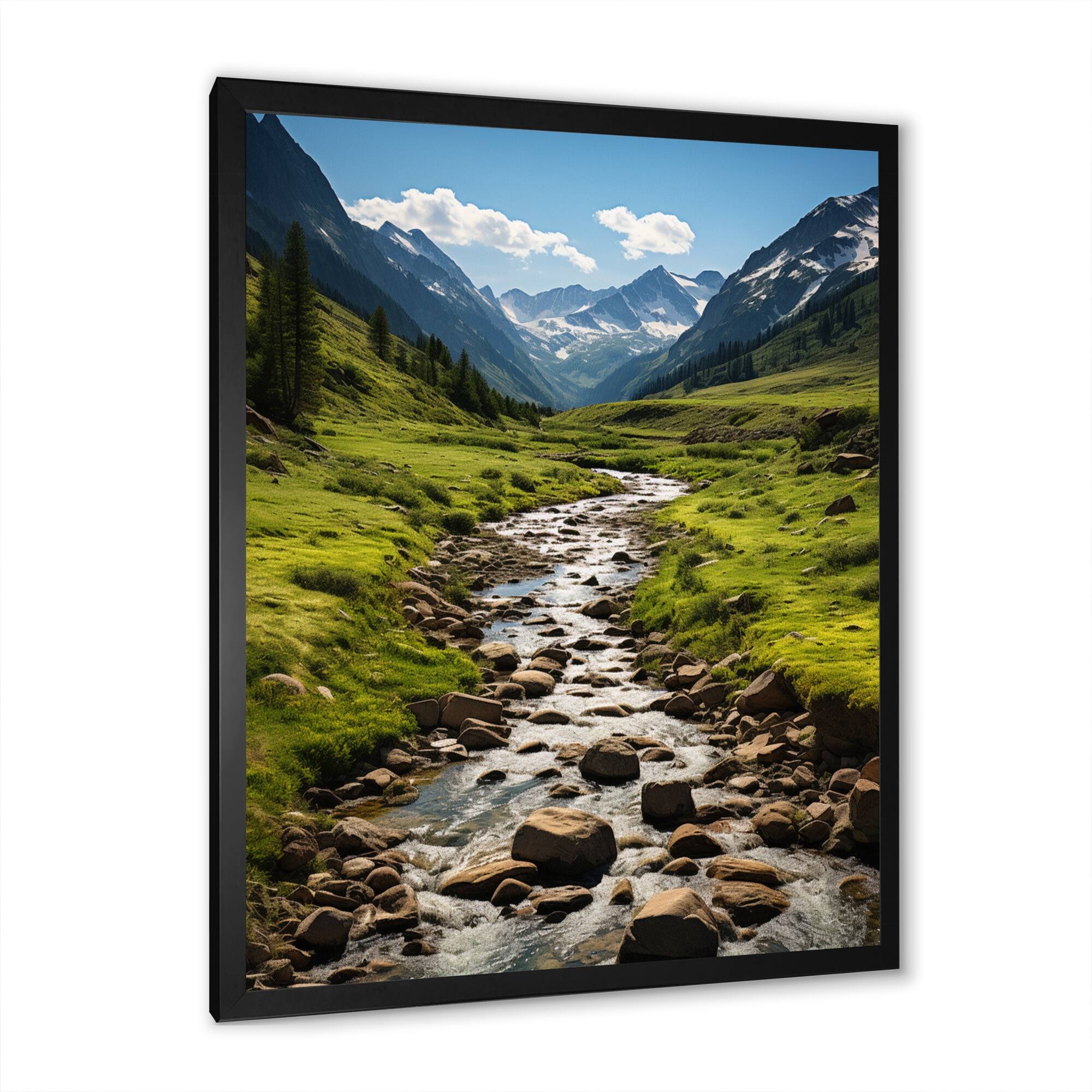 Designart "Colorado Landscape II" Colorado Framed Canvas Wall Art Bed